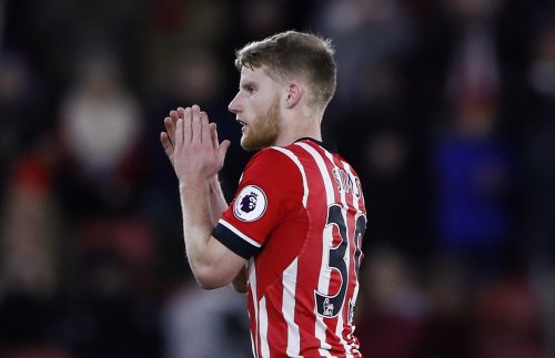 Southampton's Josh Sims applauds their fans