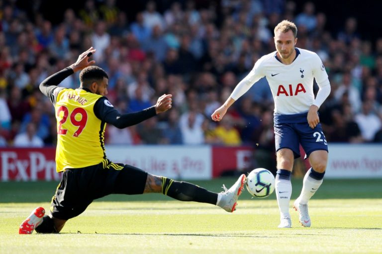 Tottenham fans react as Christian Eriksen nets brace for Denmark
