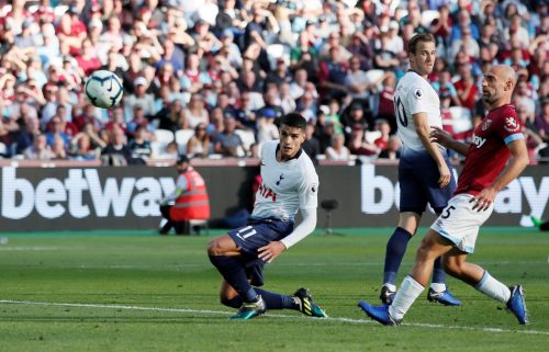 Tottenham fans were fuming when Erik Lamela missed his chance against Man City