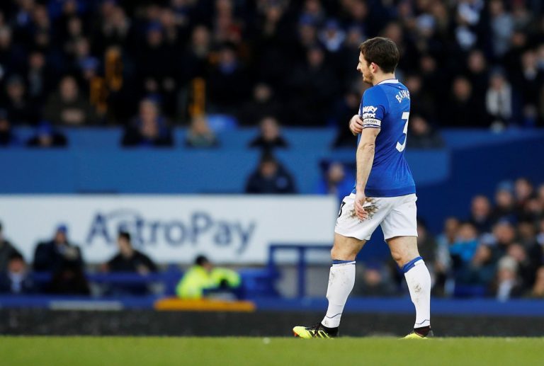 Everton: Leighton Baines could make the bench against Aston Villa