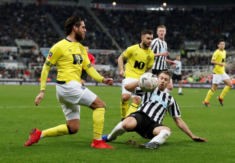 Florian Lejeune the key defensive figure for Newcastle at the Molineux