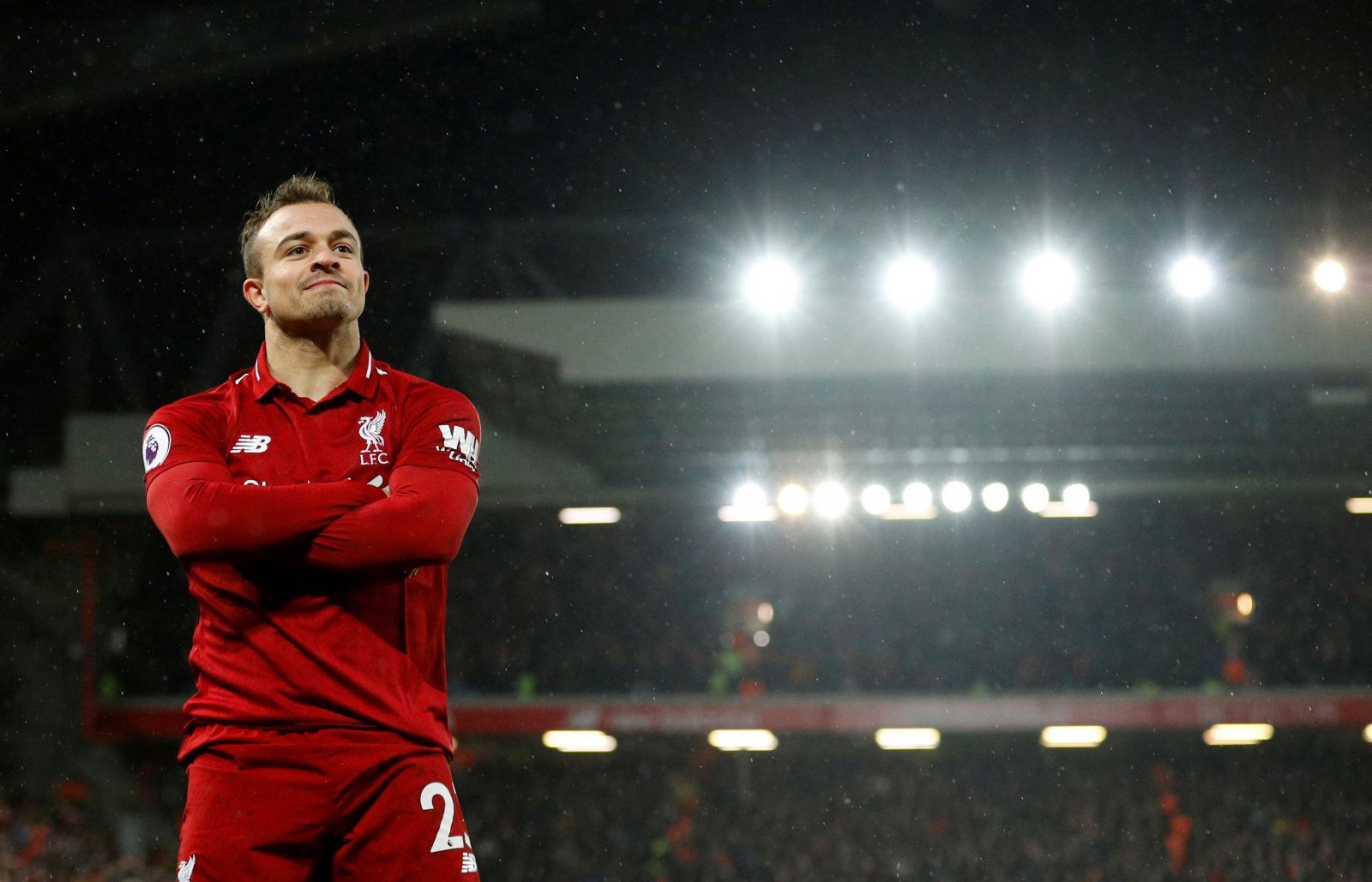 Liverpool fans took to Twitter to delight at Shaqiri’s appearance yesterday