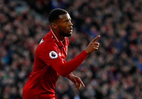 Unsung Hero: Aside from his goal, Liverpool’s Georginio Wijnaldum also got through plenty of graft against Everton