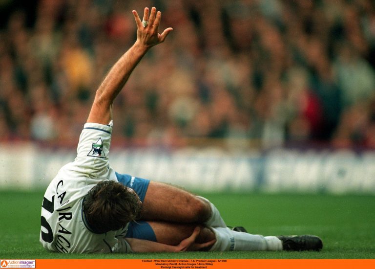 Injury nightmare: Pierluigi Casiraghi and Chelsea