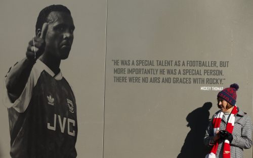 Arsenal fans have paid tribute to club legend David Rocastle