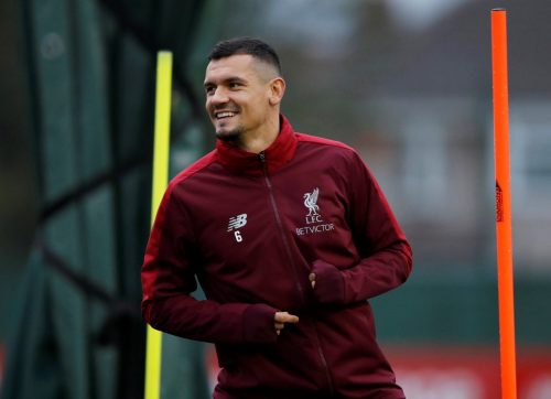 Dejan Lovren in training for L