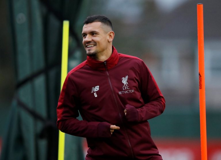 Dejan Lovren in training for L
