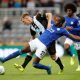 Leicester City's Ricardo Pereira in action with Newcastle United's Matt Ritchie