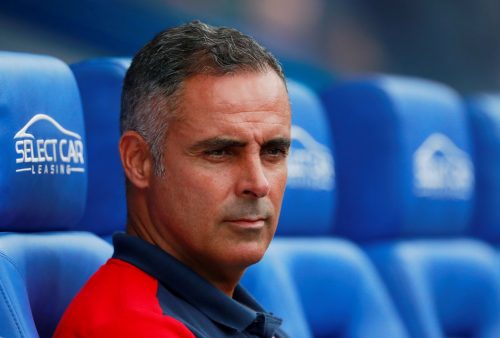 Reading manager Jose Manuel Gomes before the