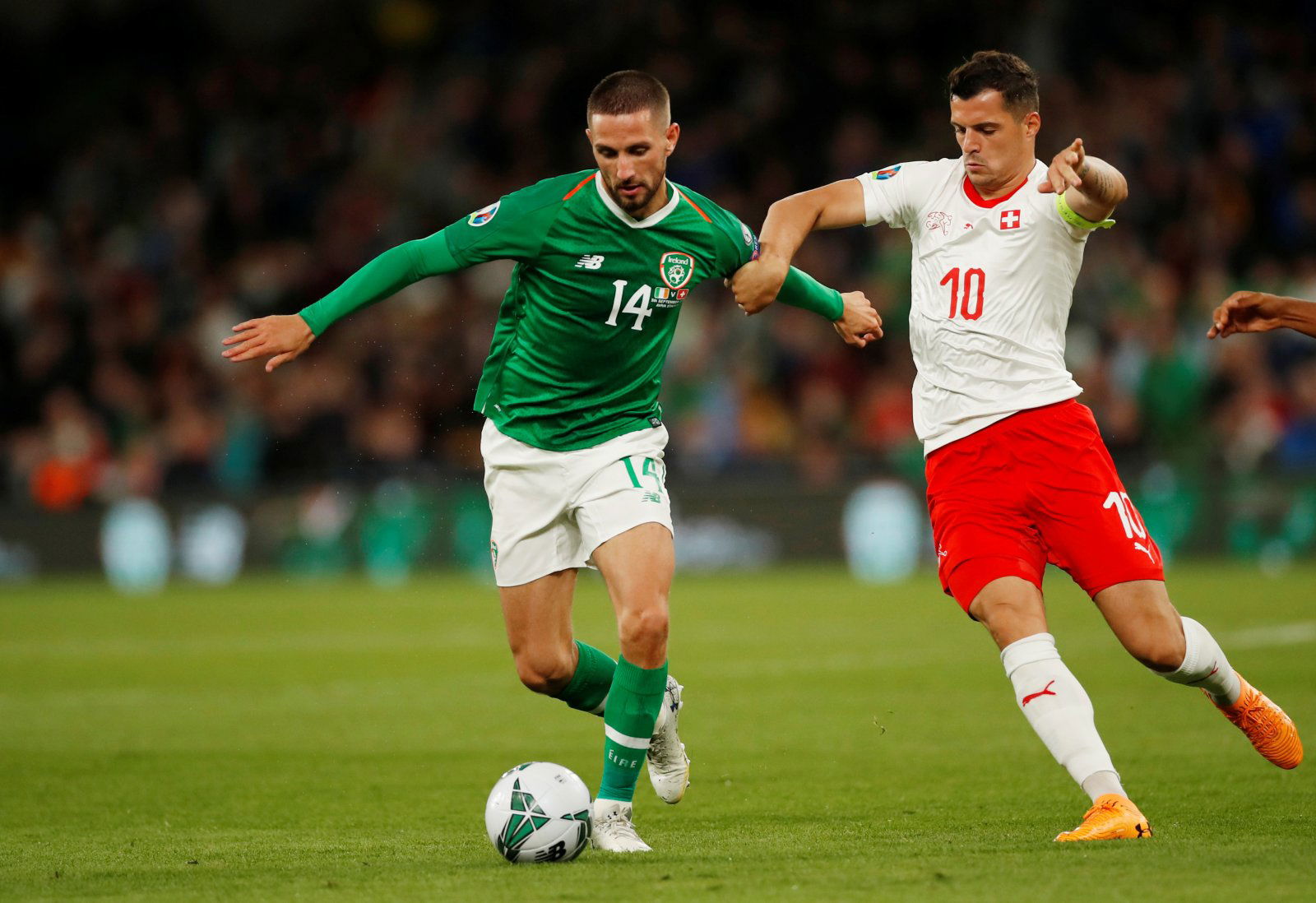 Aston Villa: Conor Hourihane helps Republic of Ireland earn a draw against Switzerland