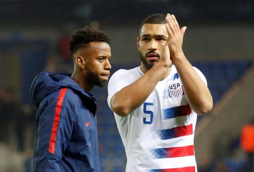 Cameron Carter-Vickers of the U.S. applauds the fans at the end of the match