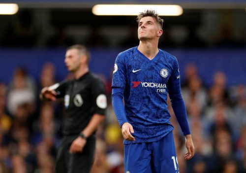 Chelsea's Mason Mount reacts v Liverpool