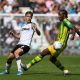 Derby County's Kieran Dowell in action with West Bromwich Albion's Romaine Sawyers