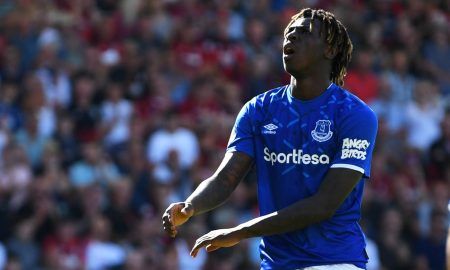 Everton's Moise Kean reacts v AFC Bournemouth