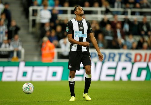 Isaac Haydena Newcastle United's Isaac Hayden looks dejected after missing a penalty in the Carabao Cup Second Round shoot-out v Leicester City