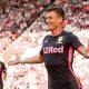 Leeds United's Ezgjan Alioski celebrates scoring their second goal v Stoke