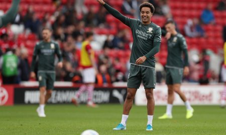 Leeds United's Helder Costa during the warm up before the Barnsley match