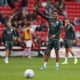 Leeds United's Helder Costa during the warm up before the Barnsley match