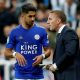 Leicester City manager Brendan Rodgers speaks to Leicester City's Ayoze Perez