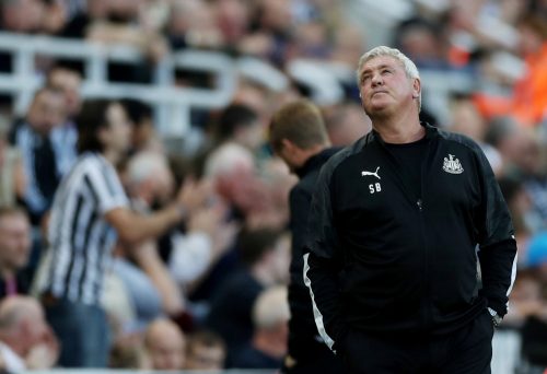Newcastle United manager Steve Bruce reacts v Brighton & Hove Albion