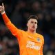 Newcastle United's Karl Darlow gestures to the crowd v Crystal Palace, Feb 2018