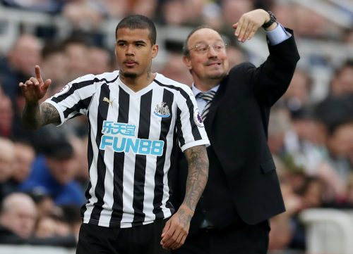 Newcastle United's Kenedy during the Huddersfield Town match, Feb 2019