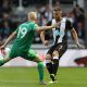 Newcastle United's Paul Dummett in action with Watford's Will Hughes