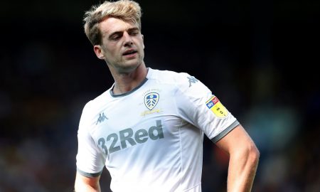 Patrick Bamford reacts v Swansea, August 2019