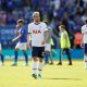 Tottenham Hotspur's Christian Eriksen reacts after the Leicester match