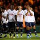 Tottenham Hotspur's Lucas Moura and teammates react after losing the penalty shootout - Carabao Cup - Third Round - Colchester United