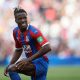 Crystal Palace's Wilfried Zaha looks on at Tottenham Hotspur