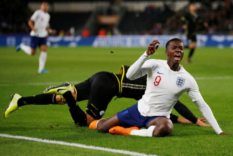 Arsenal: Fans prasie Eddie Nketiah after he scores a hat-trick for England U21s