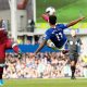 Everton's Theo Walcott in action against West Ham United