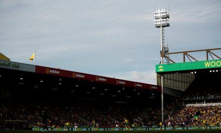 General view inside Carrow Road as Norwich City lost 5-1 to Aston Villa