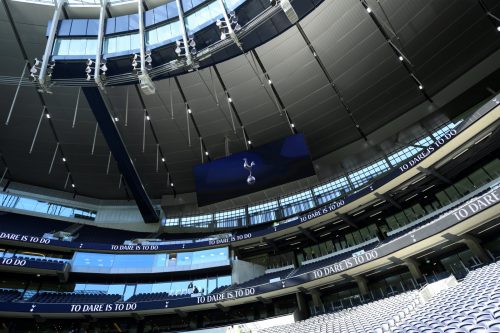General view inside the Tottenham Hotspur Stadium before the Crystal Palace match