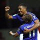 Leicester City's Youri Tielemans celebrates scoring their third goal v Leicester City with teammate Marc Albrighton in Carabao Cup - Third Round