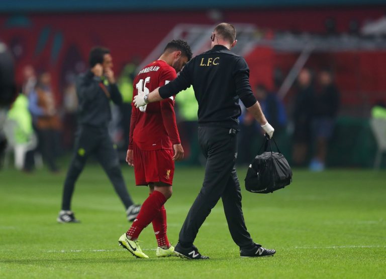 Liverpool: Fans fear the worst as Alex Oxlade-Chamberlain spotted with crutches following Club World Cup final