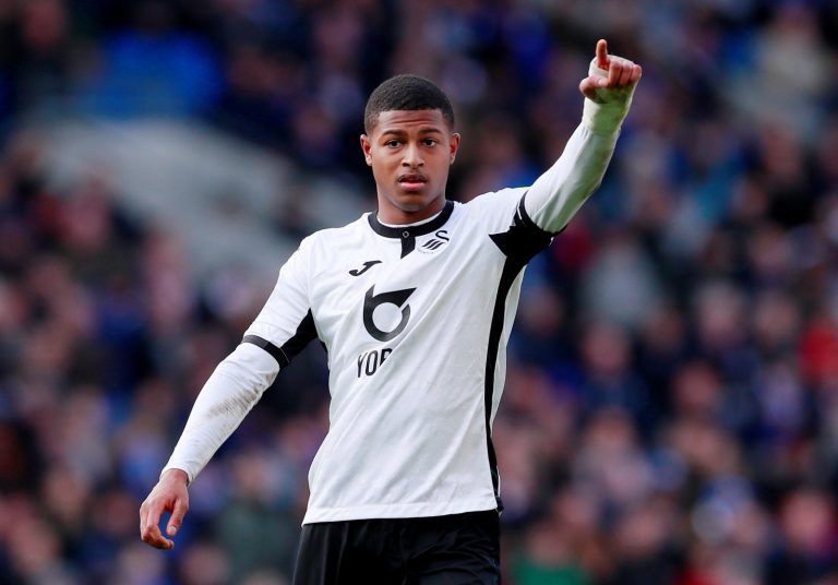 Liverpool: Fans celebrate Rhian Brewster’s first goal for Swansea