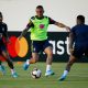 Everton Soares in Brazil training alongside Gabriel Jesus