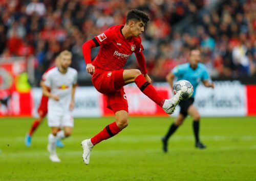Havertz in action for Leverkusen