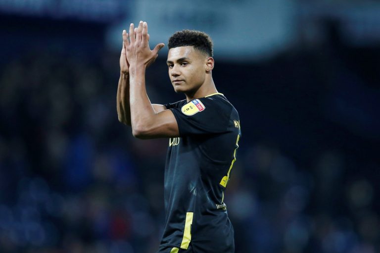Brentford's Ollie Watkins applauds the fans