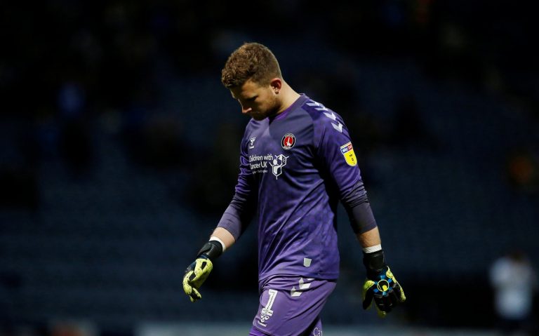 Dillon Phillips during Charlton's clash against Preston North End
