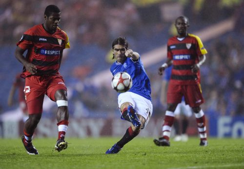 Pedro Mendes in action for Rangers