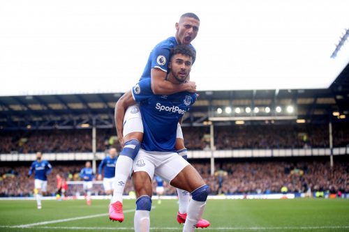Richarlison and Calvert-Lewin celebrate