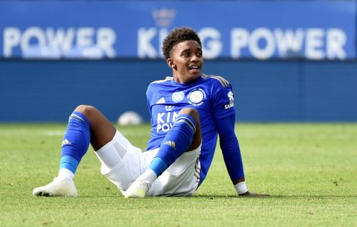 Leicester's Demarai Gray looks frustrated