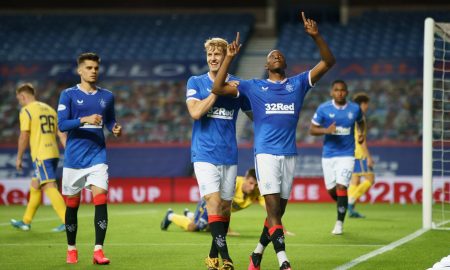 joe-aribo-celebrates-vs-st-jonhstone