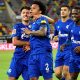 weston mckennie celebrates scoring for schalke