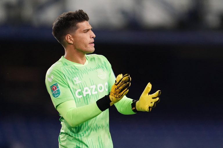 Joao Virginia in action for Everton
