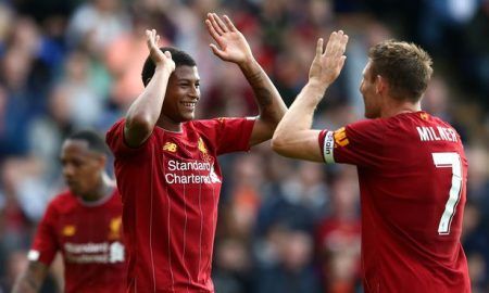 Liverpool's-Rhian-Brewster-and-James-Milner-celebrate