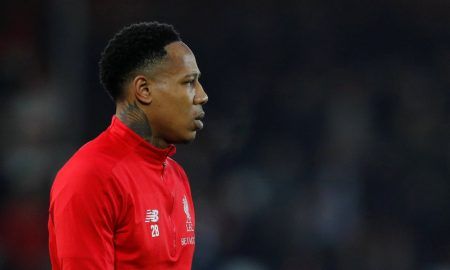 Liverpool's-Nathaniel-Clyne-during-the-warm-up